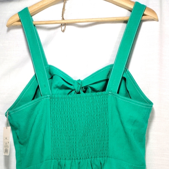 A New Day Green Sleeveless Sailor Bow A-Line Midi Dress - Picture 2 of 16